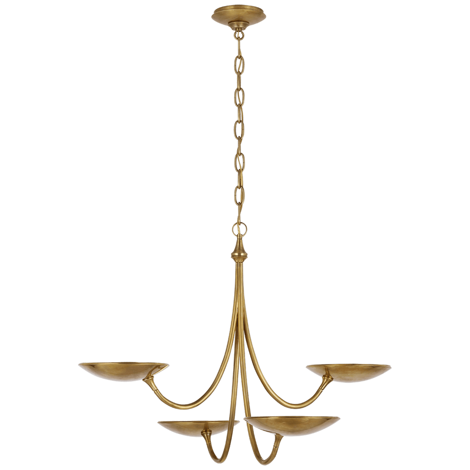 Keira Medium Chandelier in Hand-Rubbed Antique Brass