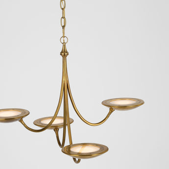 Keira Medium Chandelier in Hand-Rubbed Antique Brass