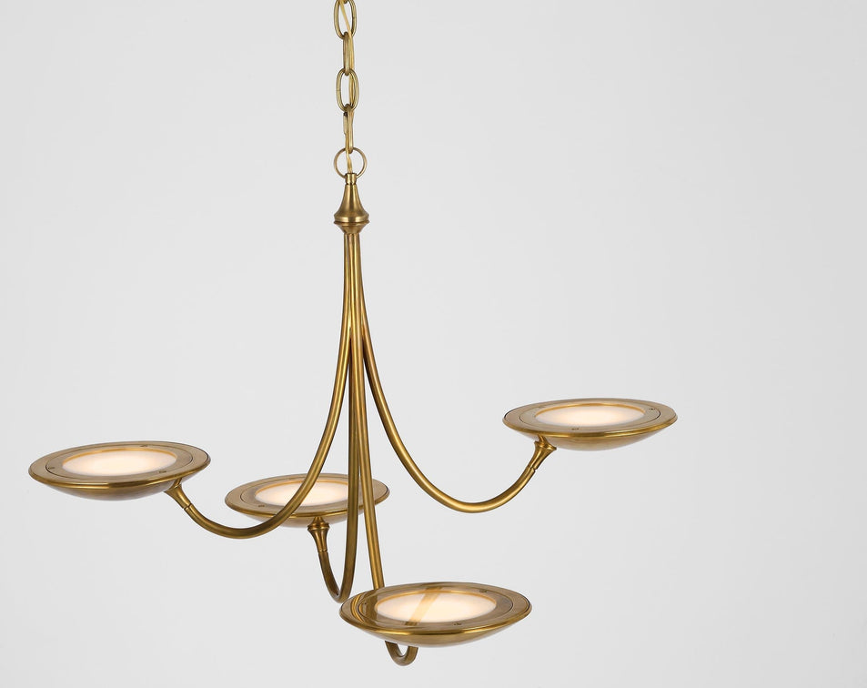 Keira Medium Chandelier in Hand-Rubbed Antique Brass