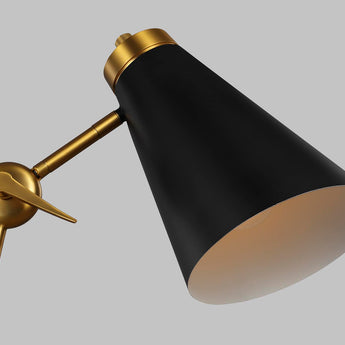 Signoret Task Table Lamp in Burnished Brass with Matte Black