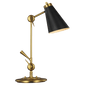 Signoret Task Table Lamp in Burnished Brass with Matte Black