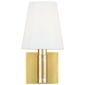 Beckham Classic Square Sconce in Burnished Brass with White Glass