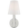 Logan Sconce in Polished Nickel with White Glass