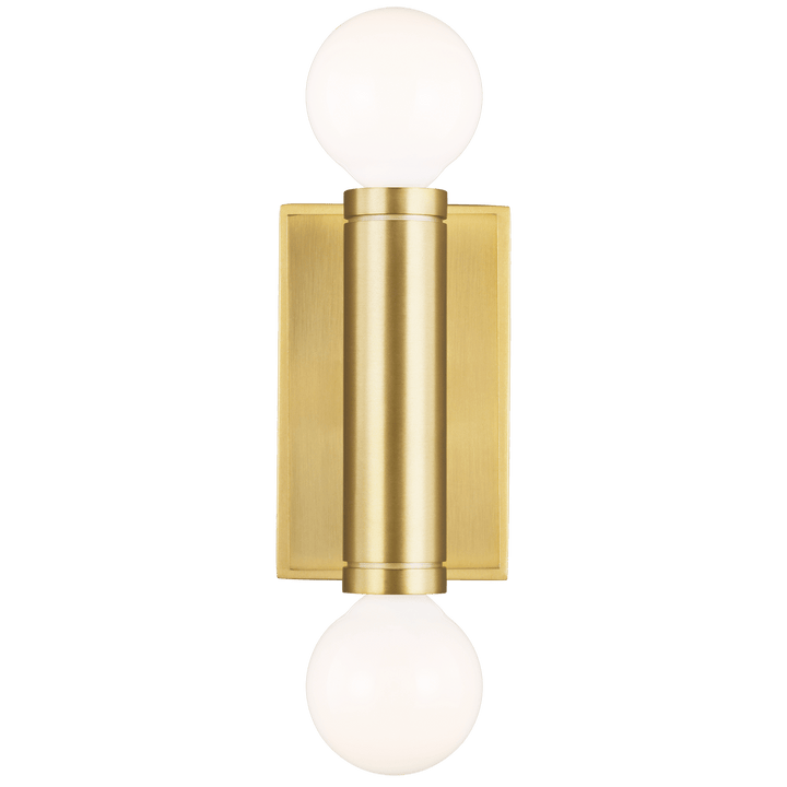 Beckham Modern Double Sconce in Burnished Brass