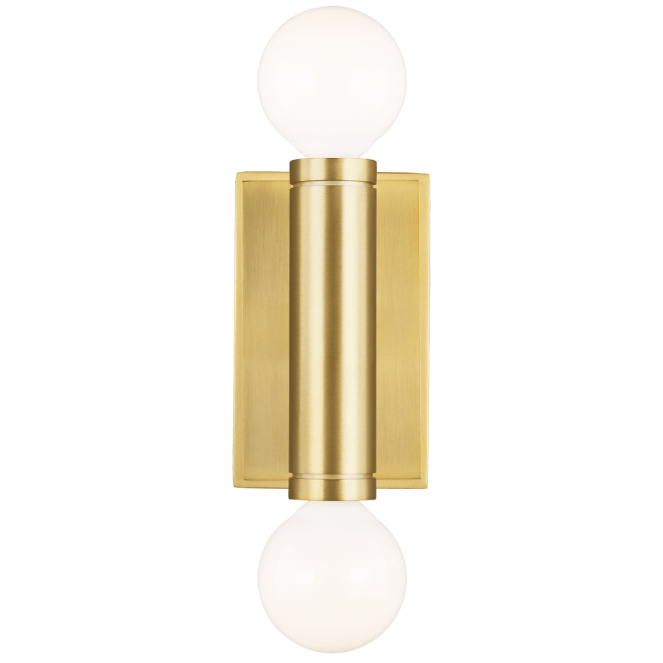 Beckham Modern Double Sconce in Burnished Brass