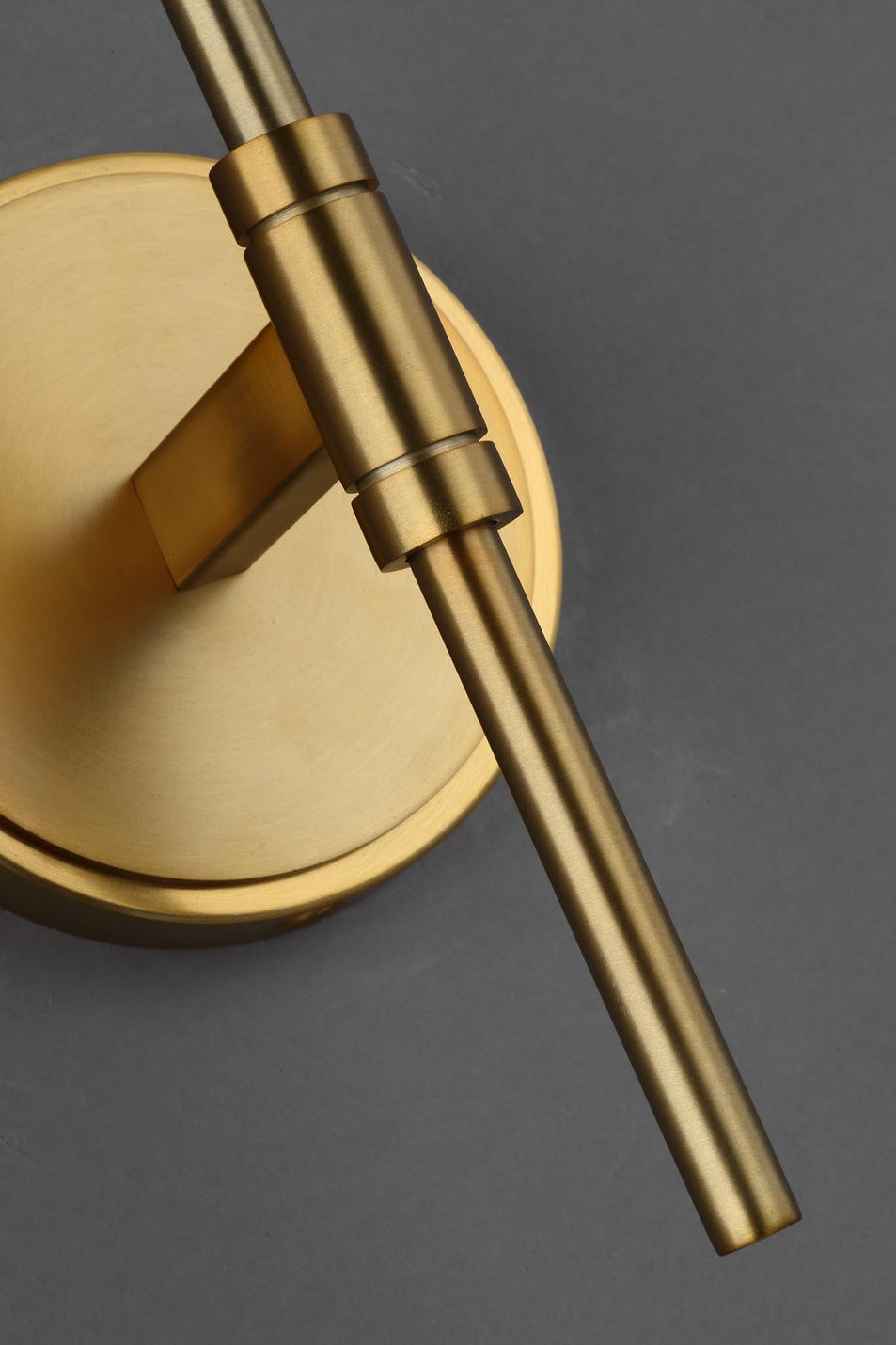 Beckham Modern Sconce in Burnished Brass with Linen Shade