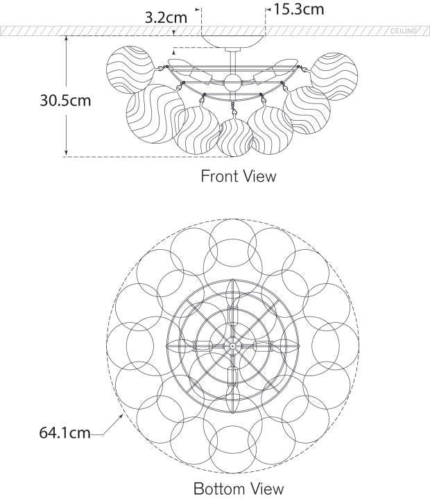 Talia 25" Flush Mount Blueprint