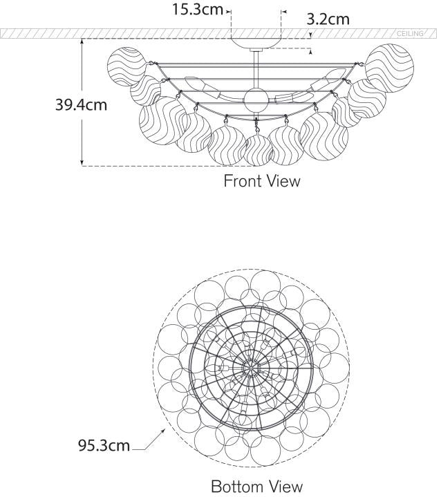 Talia 38" Flush Mount Blueprint