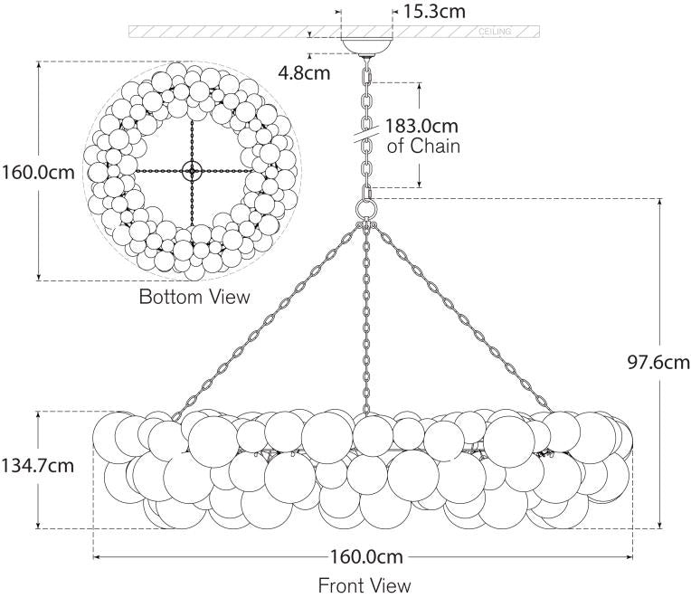 Talia 63" Ring Chandelier Blueprint