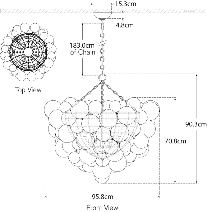 Talia Grande Chandelier Blueprint