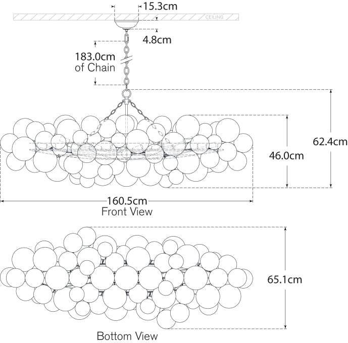 Talia Large Linear Chandelier Blueprint