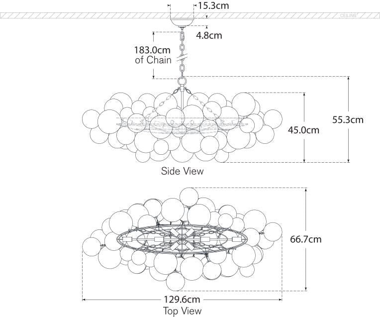 Talia Medium Linear Chandelier Blueprint