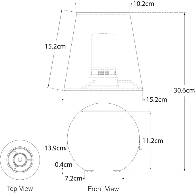 Terri 12" Cordless Accent Lamp Blueprint