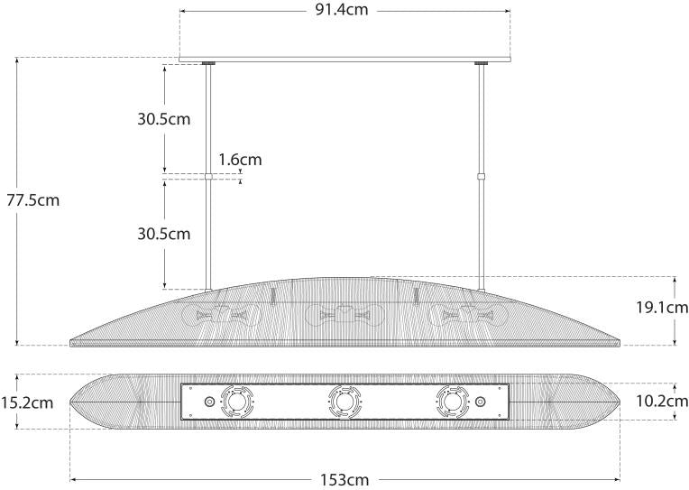 Utopia Large Linear Pendant Blueprint