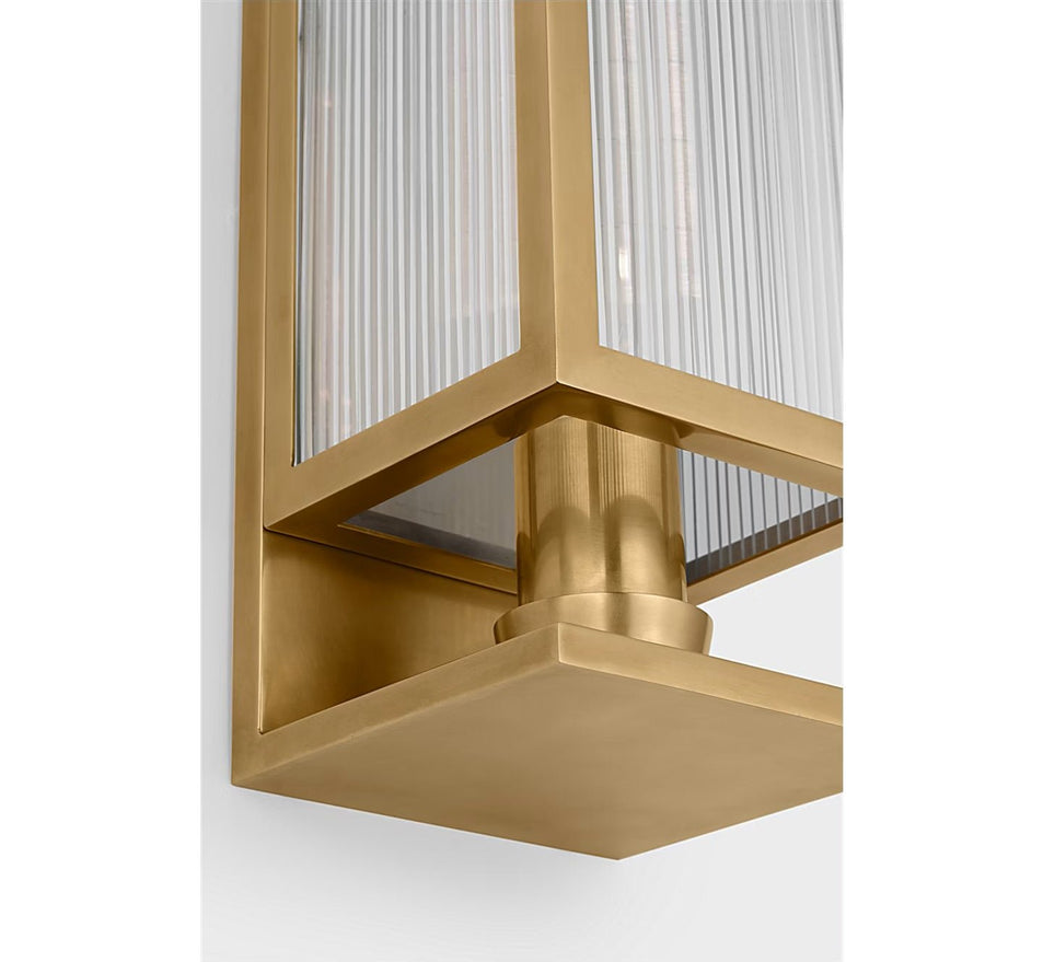 York 16" Single Box Sconce, a premium Decorative light by Visual Comfort & Co. Close - up image of its design.