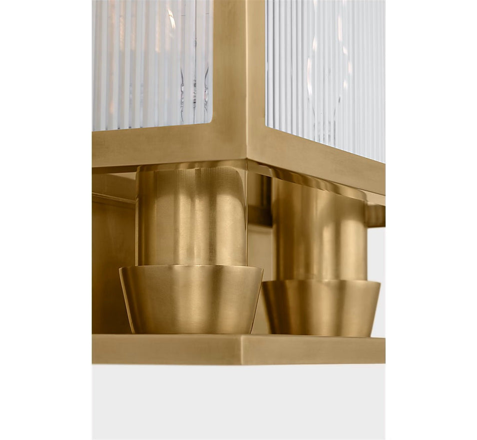 York 16" Double Box Sconce, a premium Decorative light by Visual Comfort & Co. Close - up image of its design.