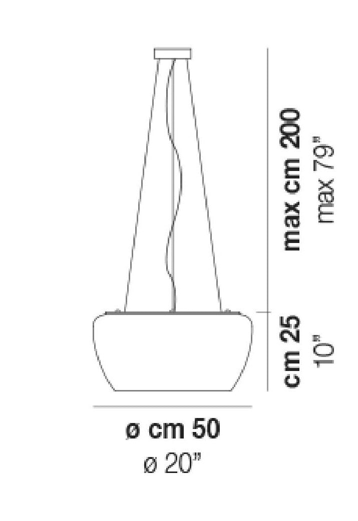 Lampada a sospensione Implode grande Progetto