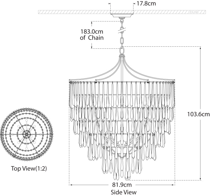 Vacarro Large Chandelier Blueprint