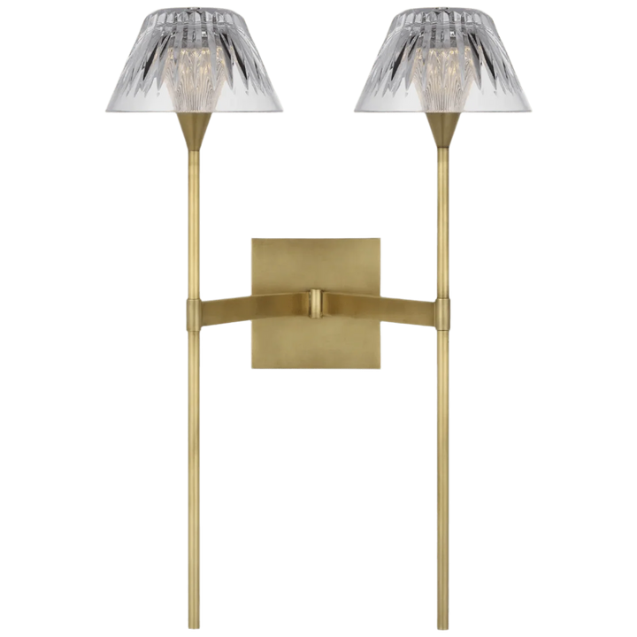 Blaze 19" 2 Light Tail Sconce, a premium Decorative light by Visual Comfort & Co. Close - up image of its design.