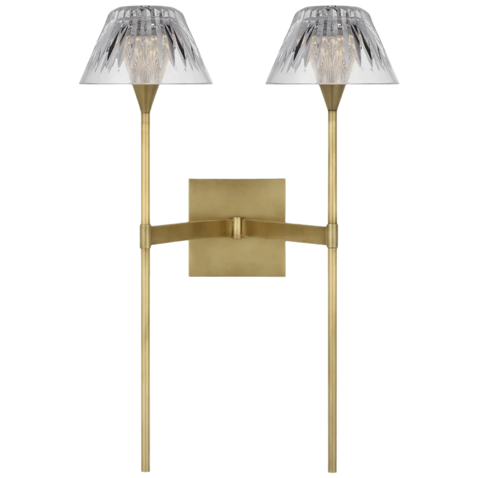 Blaze 19" 2 Light Tail Sconce, a premium Decorative light by Visual Comfort & Co. Close - up image of its design.