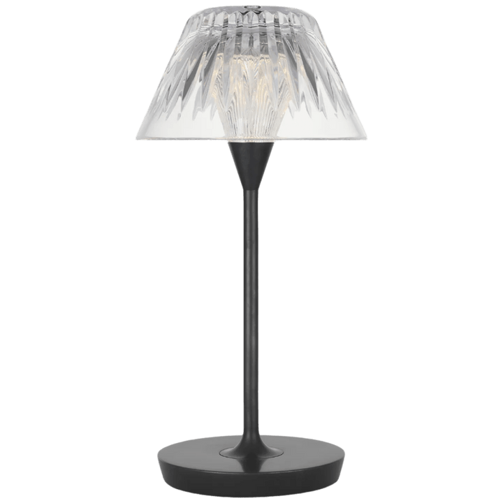 Blaze 12" Rechargeable Table Lamp, a premium Decorative light by Visual Comfort & Co. Close - up image of its design.