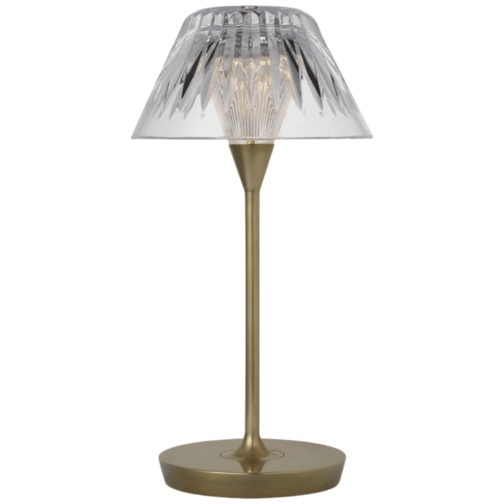 Blaze 12" Rechargeable Table Lamp, a premium Decorative light by Visual Comfort & Co. Close - up image of its design.