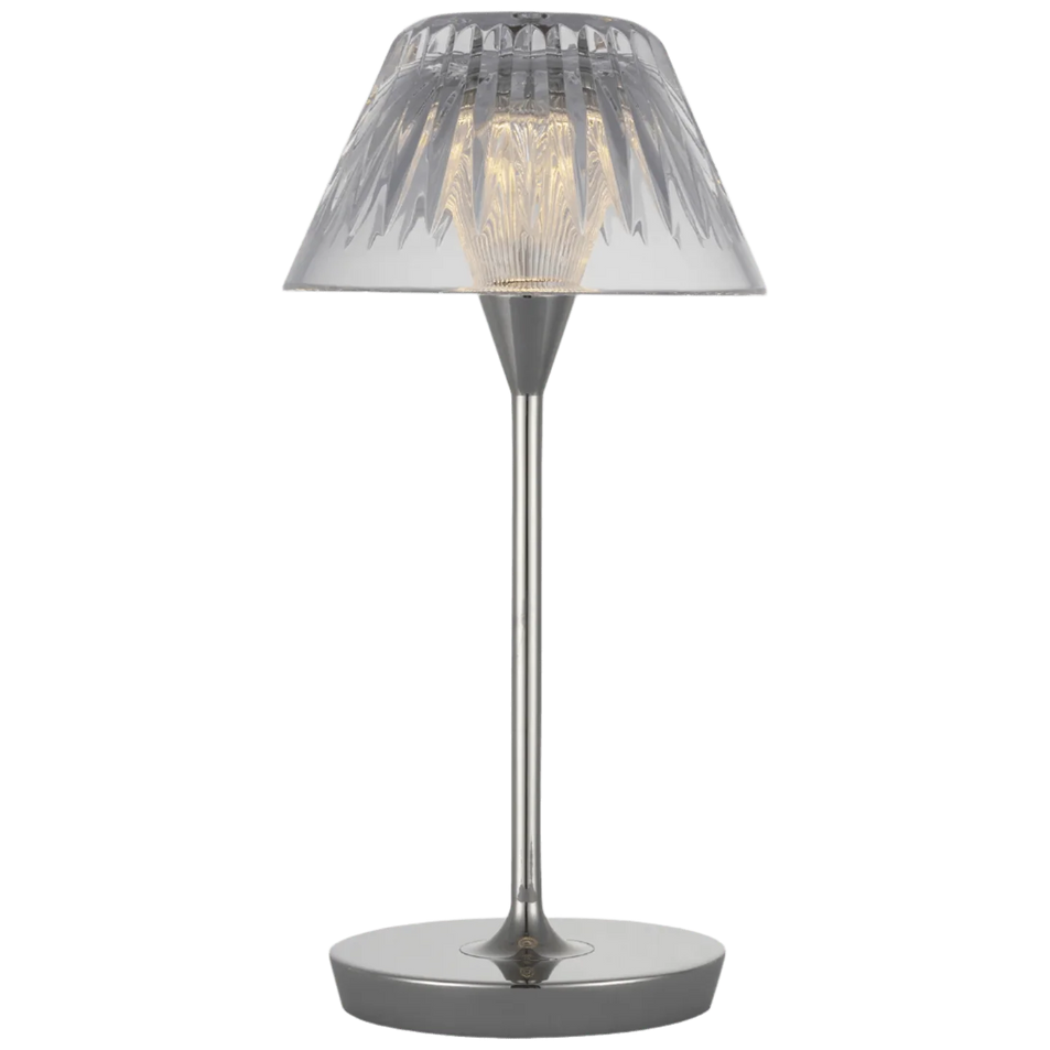 Blaze 12" Rechargeable Table Lamp, a premium Decorative light by Visual Comfort & Co. Close - up image of its design.