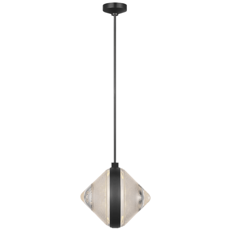 Copper Coast 15" Karo Cut Pendant, a premium Pendant light by Visual Comfort & Co. Close - up image of its design.