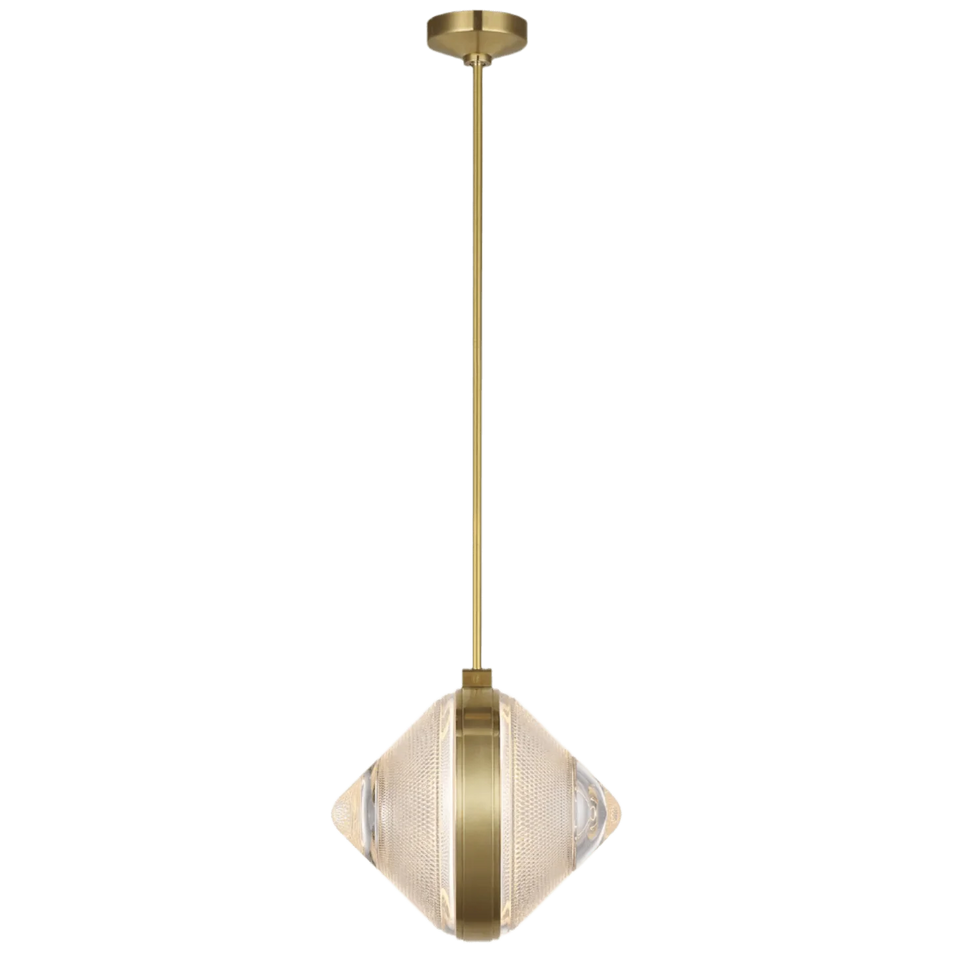 Copper Coast 15" Karo Cut Pendant, a premium Pendant light by Visual Comfort & Co. Close - up image of its design.