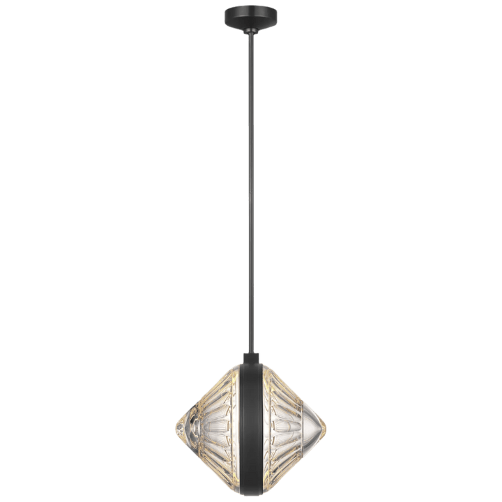 Copper Coast 15" Olive Cut Pendant, a premium Pendant light by Visual Comfort & Co. Close - up image of its design.