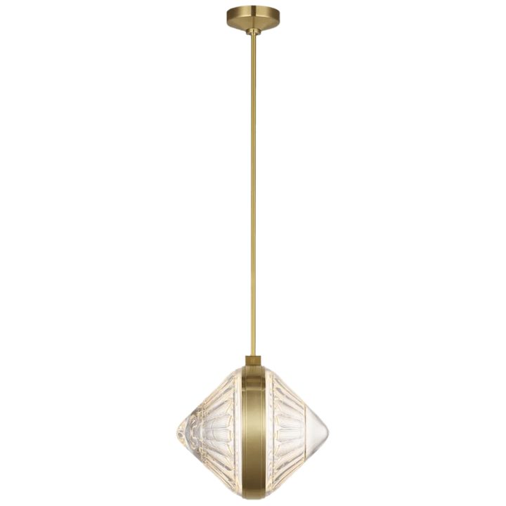 Copper Coast 15" Olive Cut Pendant, a premium Pendant light by Visual Comfort & Co. Close - up image of its design.
