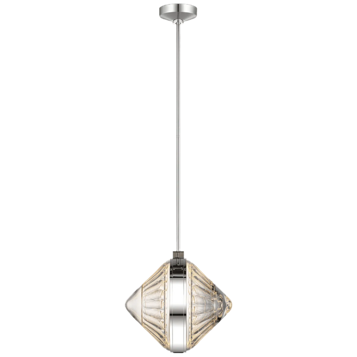 Copper Coast 15" Olive Cut Pendant, a premium Pendant light by Visual Comfort & Co. Close - up image of its design.
