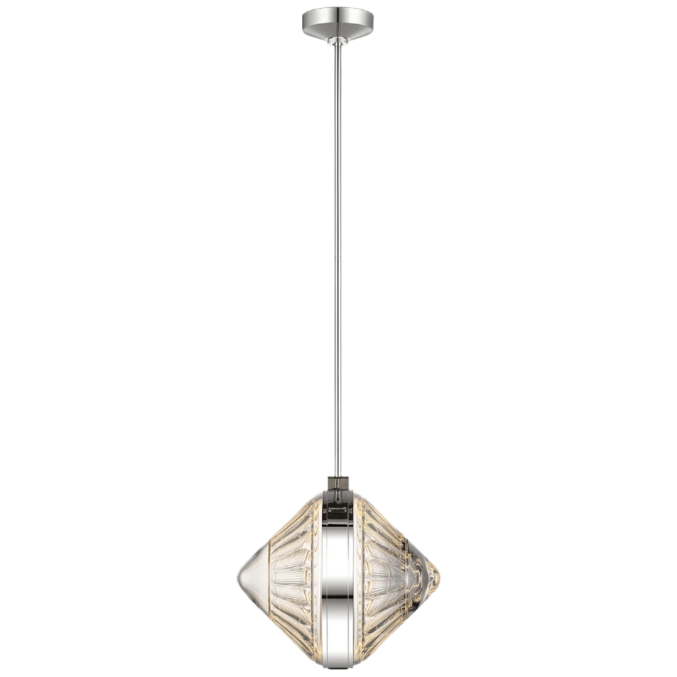 Copper Coast 15" Olive Cut Pendant, a premium Pendant light by Visual Comfort & Co. Close - up image of its design.