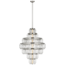Killarney 32" Layered Chandelier, a premium Chandelier light by Visual Comfort & Co. Close - up image of its design.