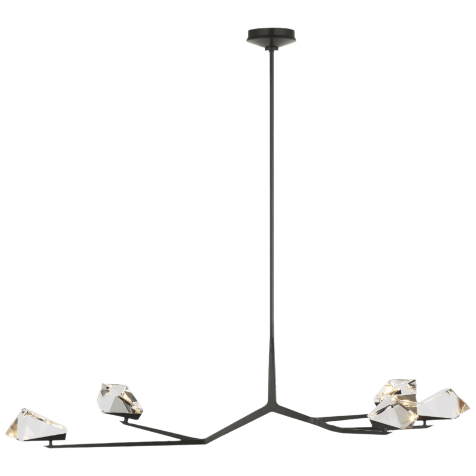 Carraig 53" 5 Light Chandelier, a premium Chandelier light by Visual Comfort & Co. Close - up image of its design.