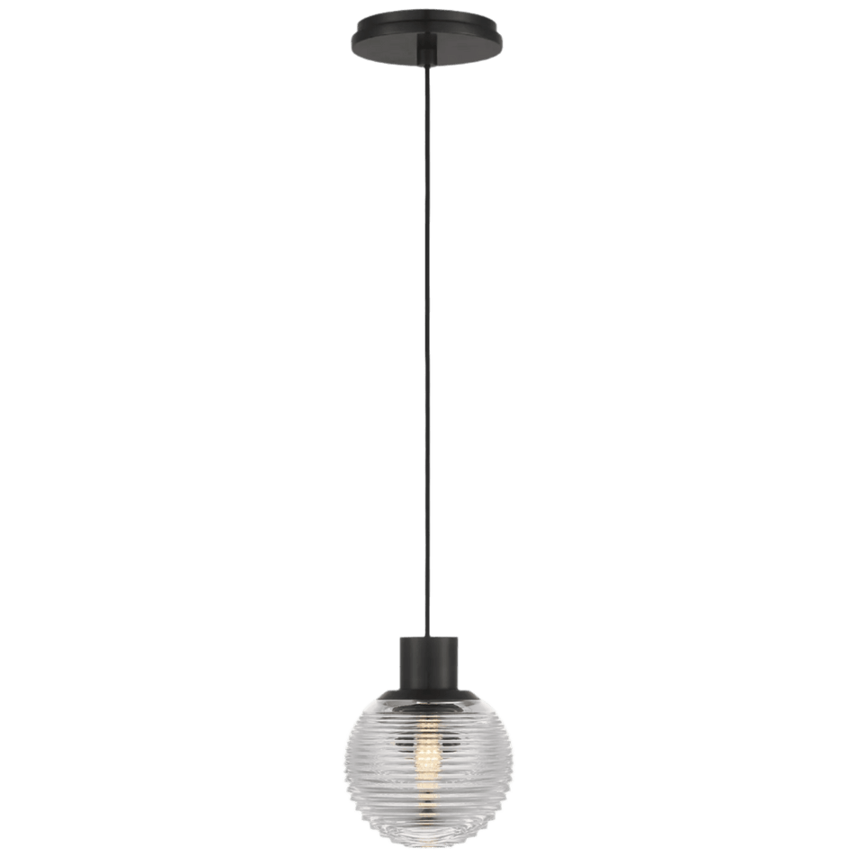 Circon 5" Mini Pendant, a premium Pendant light by Visual Comfort & Co. Close - up image of its design.