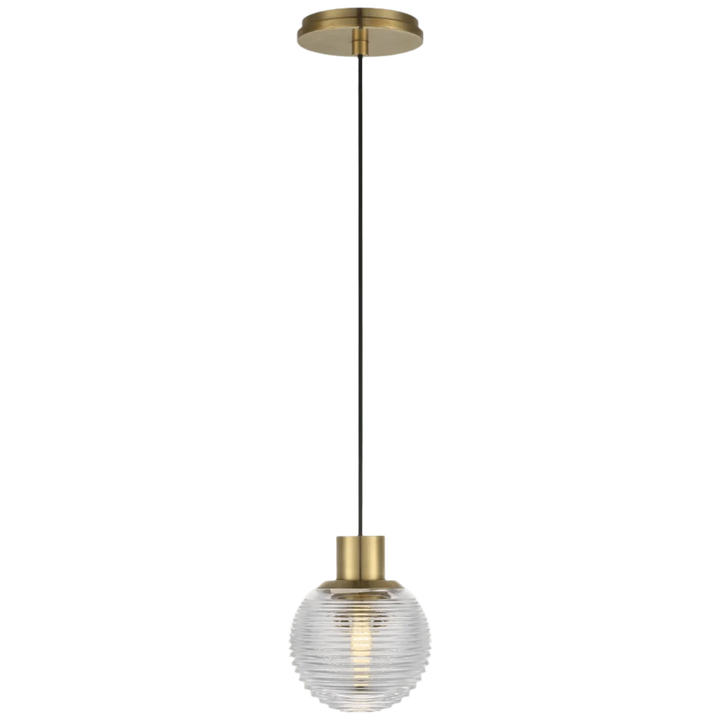 Circon 5" Mini Pendant, a premium Pendant light by Visual Comfort & Co. Close - up image of its design.