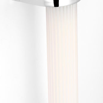 Arena 20" Sconce in Polished Nickel with White Ribbed Glass