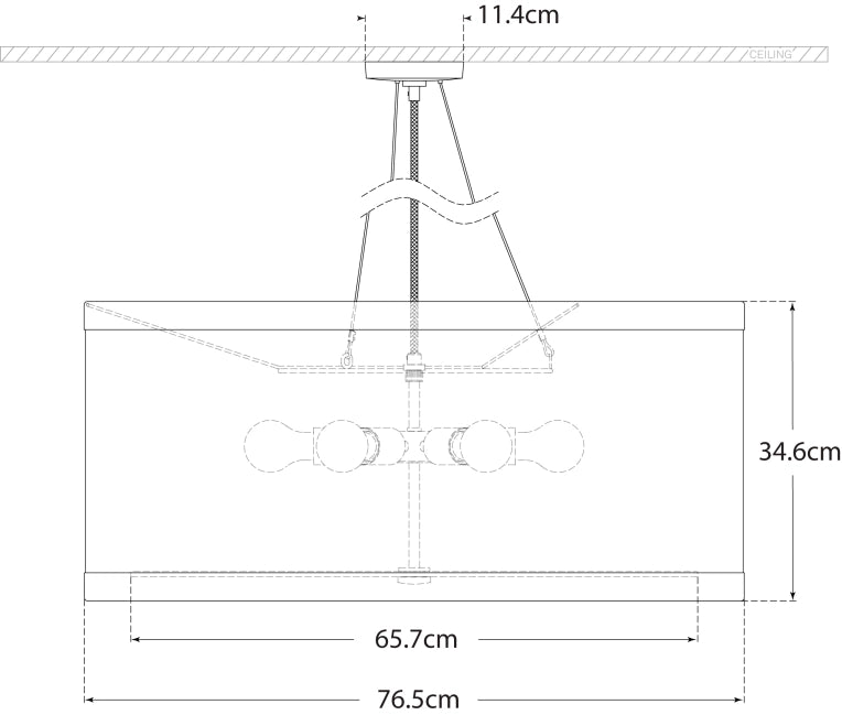 Walker Large Hanging Shade Blueprint