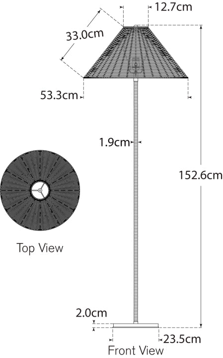Wimberley Medium Wrapped Floor Lamp Blueprint