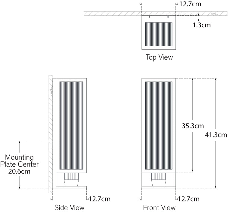 York 16" Single Box Sconce Blueprint