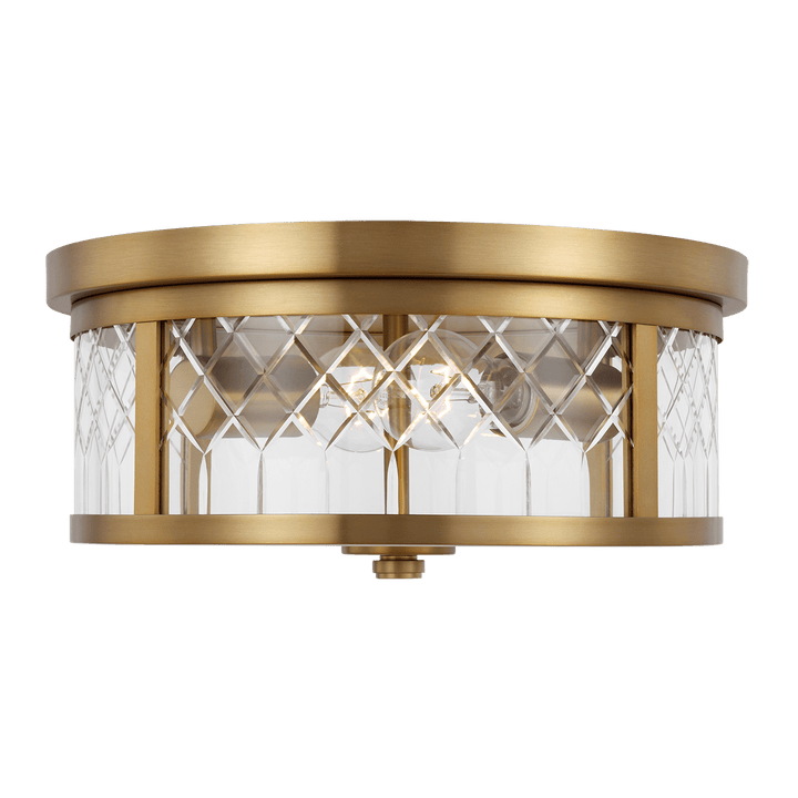 Alec Flush Mount, a premium Flush Mount light by Visual Comfort & Co. Close - up image of its design.