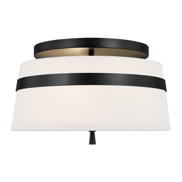 Cordtlandt Small Semi - Flush Mount, a premium Flush Mount light by Visual Comfort & Co. Close - up image of its design.