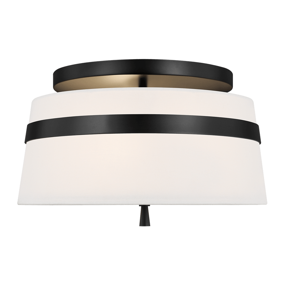 Cordtlandt Small Semi - Flush Mount, a premium Flush Mount light by Visual Comfort & Co. Close - up image of its design.