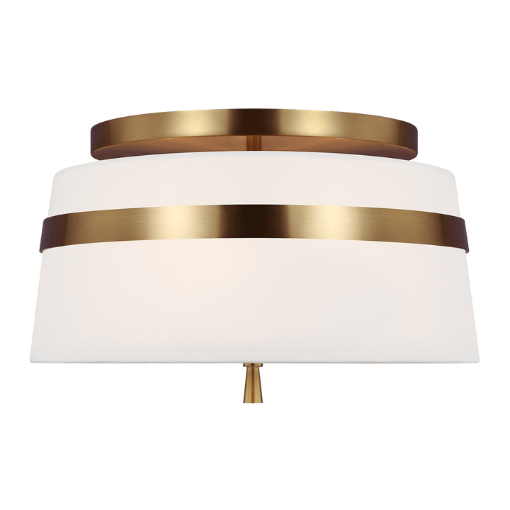 Cordtlandt Small Semi - Flush Mount, a premium Flush Mount light by Visual Comfort & Co. Close - up image of its design.