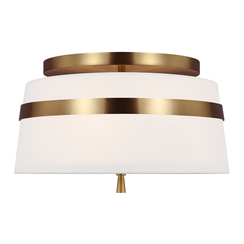 Cordtlandt Small Semi - Flush Mount, a premium Flush Mount light by Visual Comfort & Co. Close - up image of its design.