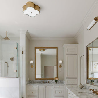 Basil 17" Flush Mount, a premium Flush Mount light by Visual Comfort & Co. Close - up image of its design.