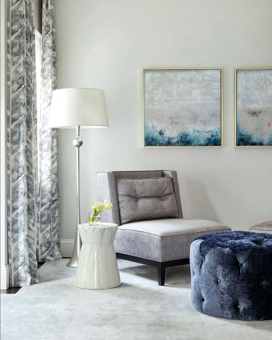 Dover Floor Lamp, a premium Decorative light by Visual Comfort & Co. Close - up image of its design.