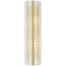 Claude 20" Linear Sconce in Hand-Rubbed Antique Brass with Clear Graniglia Glass