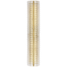 Claude 27" Linear Sconce in Hand-Rubbed Antique Brass with Clear Graniglia Glass